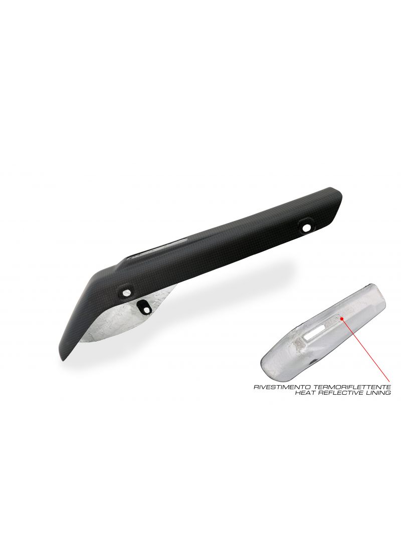 Carbon uitlaat hitteschild voor Akrapovic slip-on uitlaat einddemper Ducati Multistrada V4 / V4S 2021+