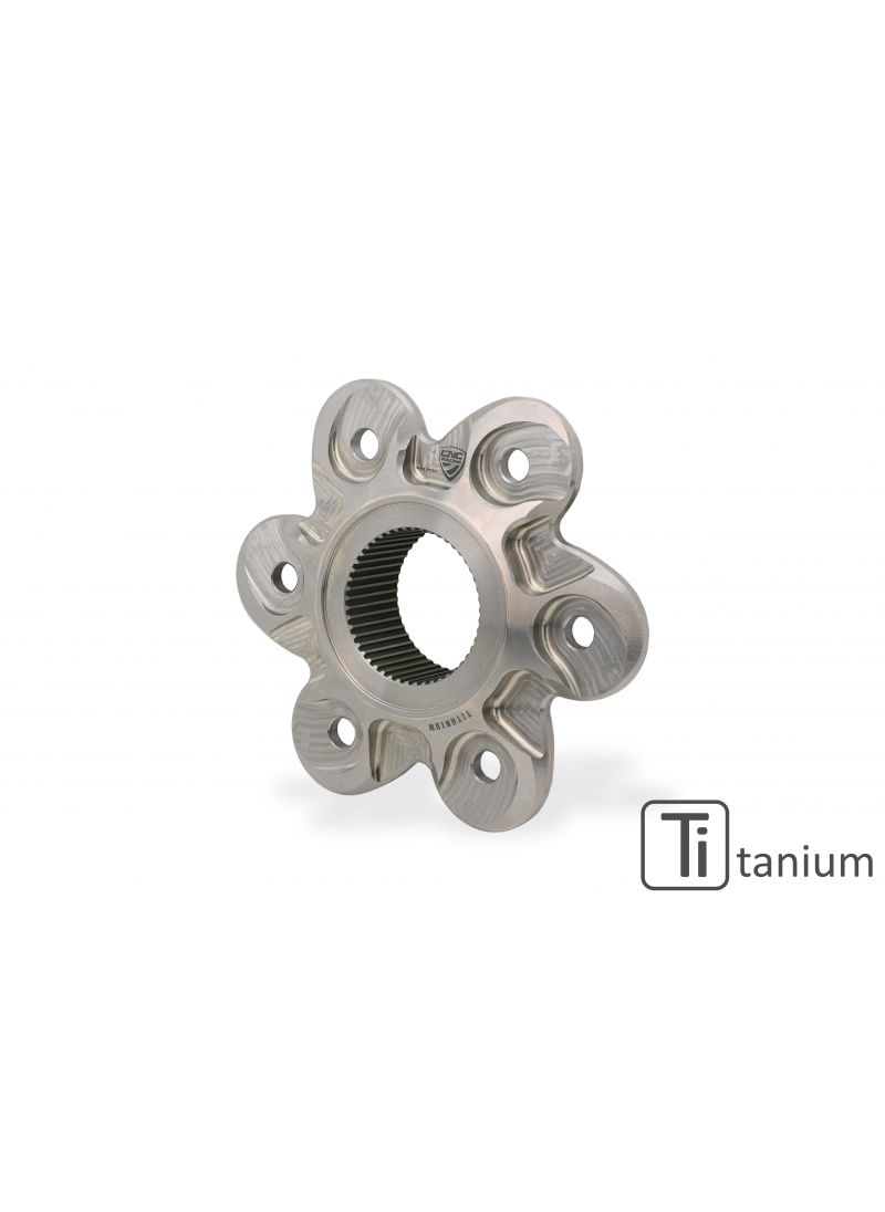 Titanium rear sprocket carrier for 6-nut Ducati models