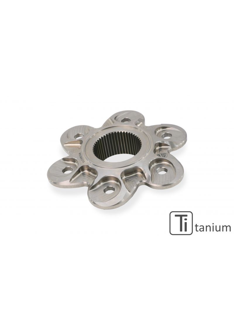 Titanium rear sprocket carrier for 6-nut Ducati models