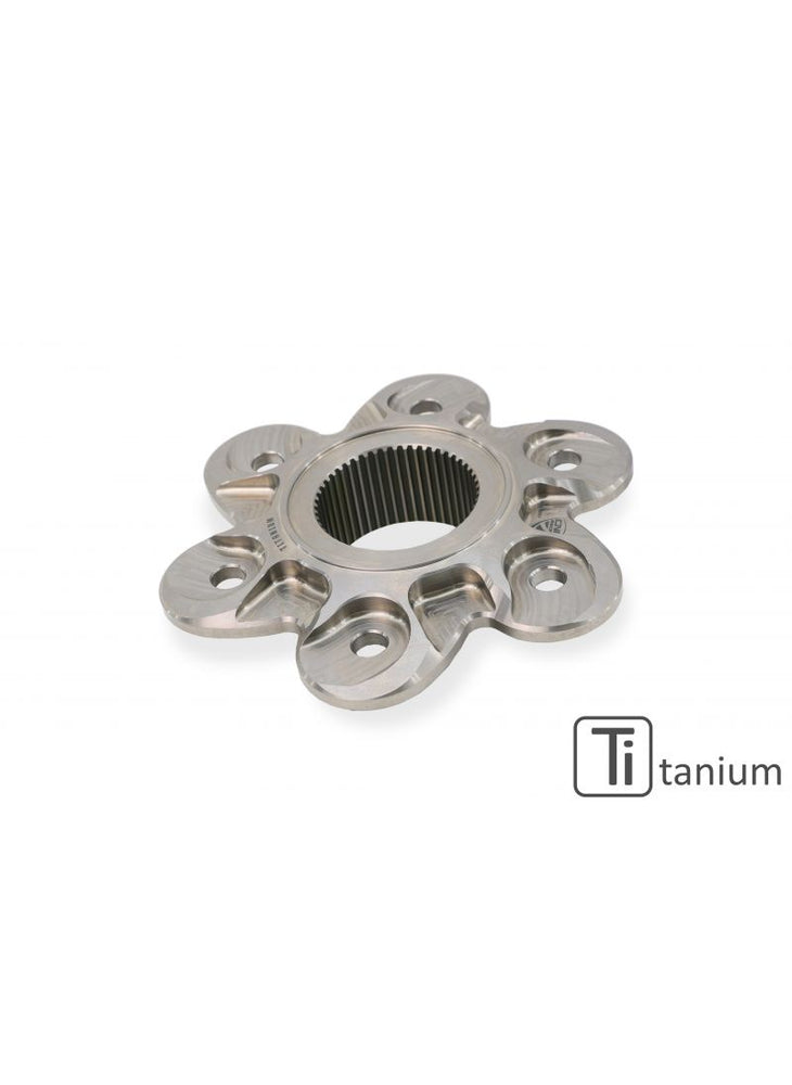 Titanium rear sprocket carrier for 6-nut Ducati models