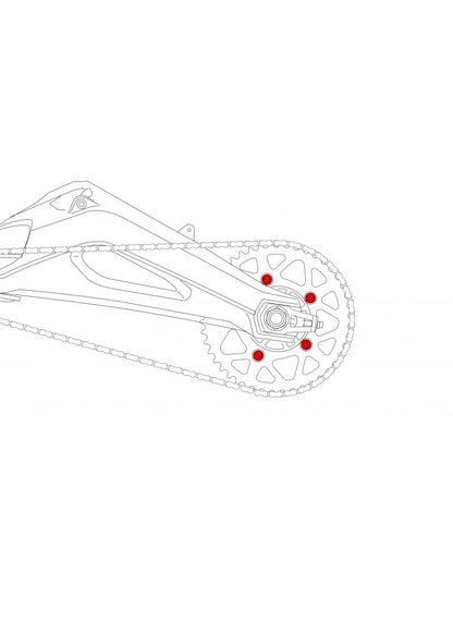 Rear sprocket nut set