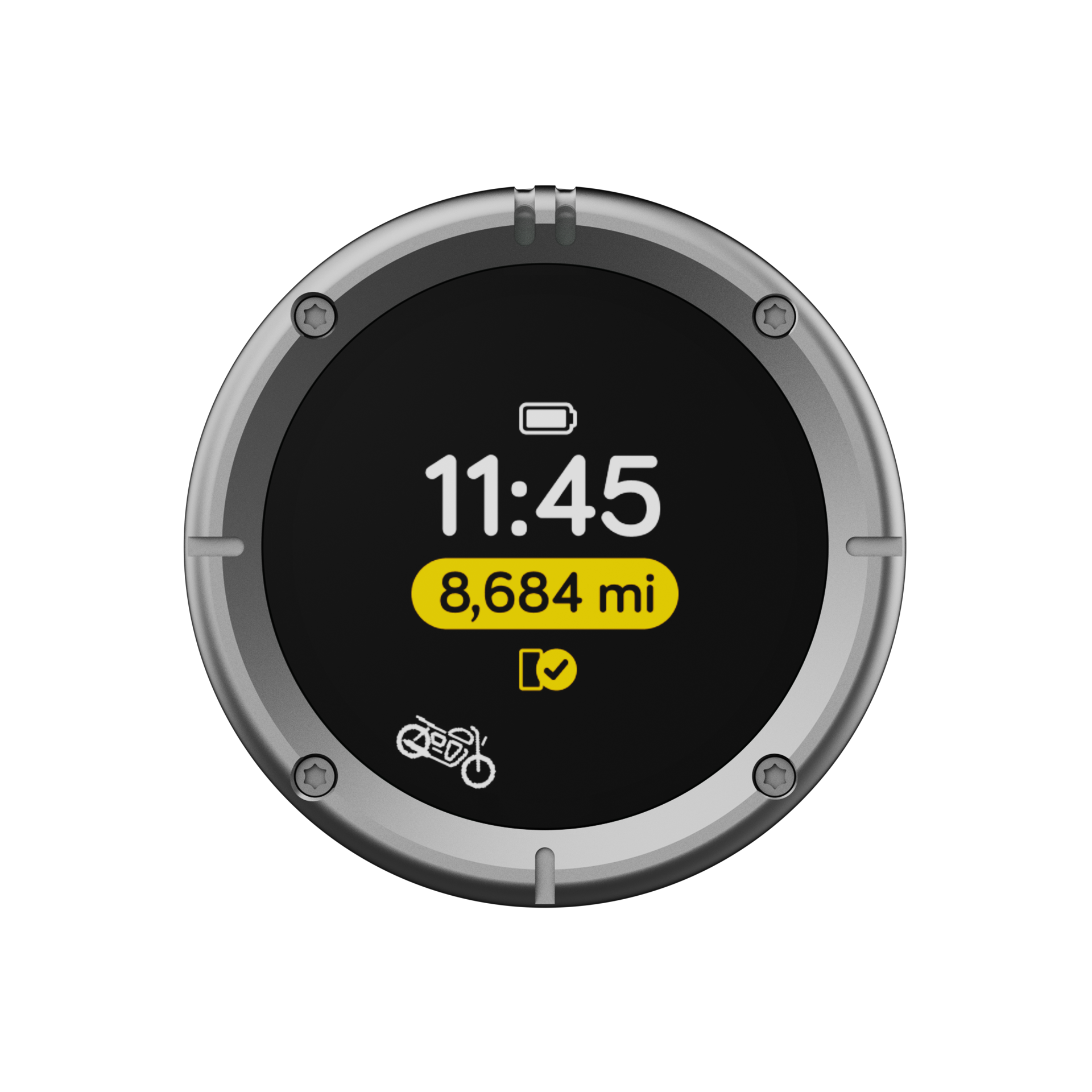 Beeline Moto 2 navigatiesysteem zilver rand voorzijde weergave
