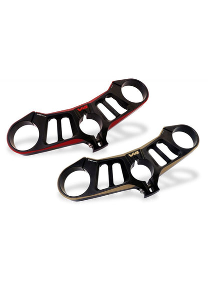 Bicolore Black-Red Top Triple Clamp Ducati Panigale V4 V4S