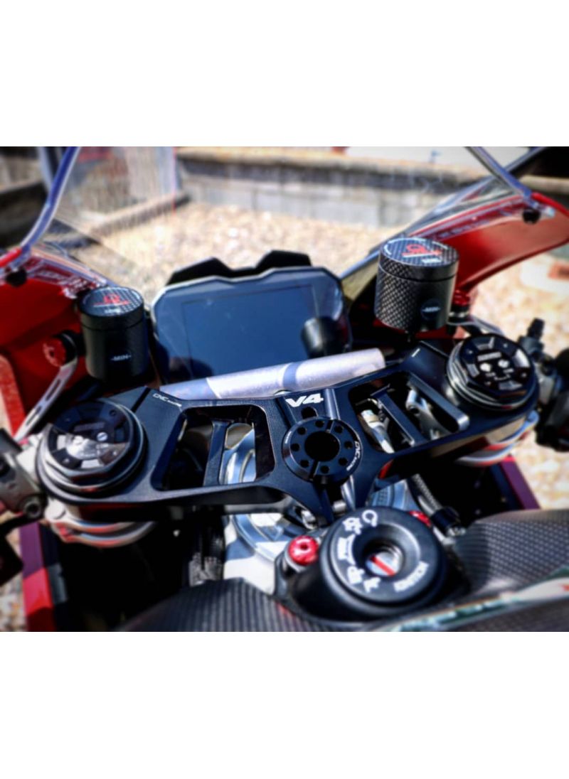 Top Triple Clamp Black Ducati Panigale V4 V4S