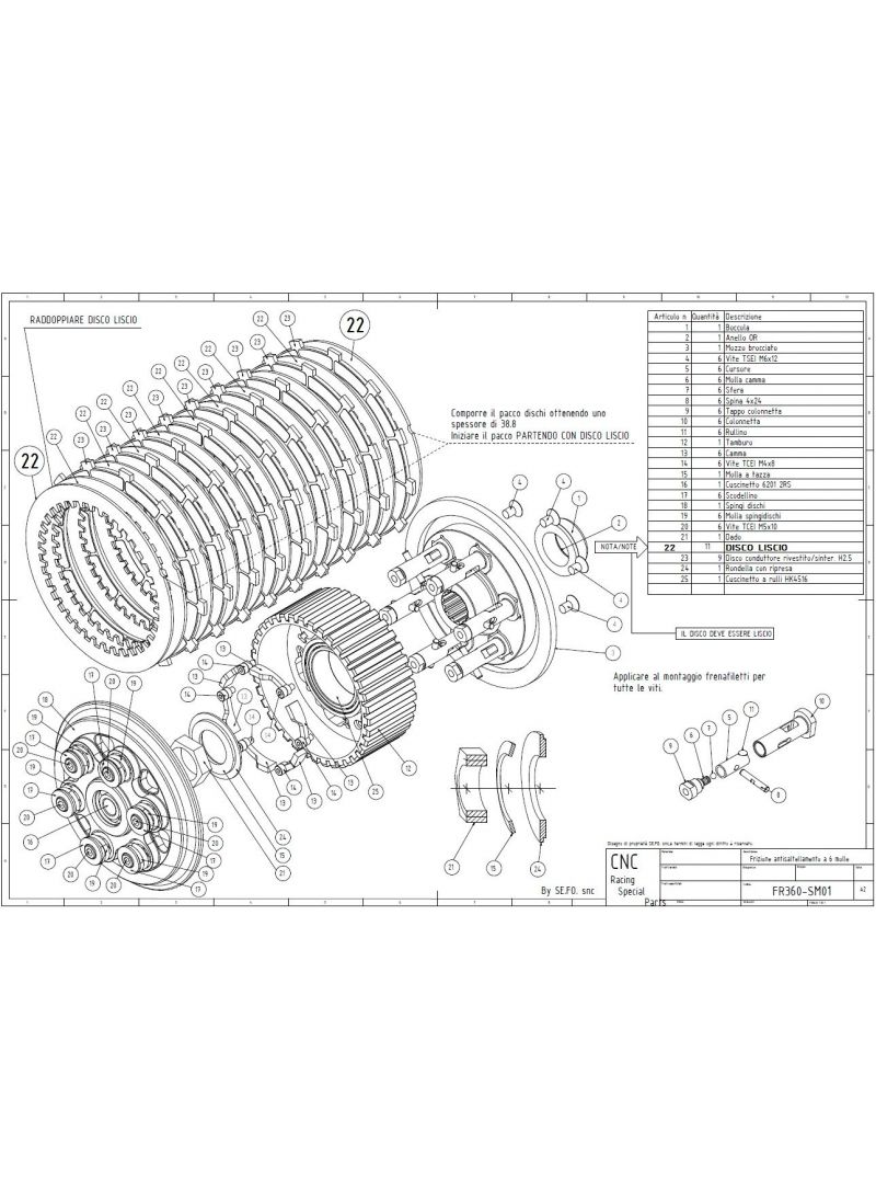 CNC Racing slipper clutch Master Tech Ducati 998S (2002-2003)