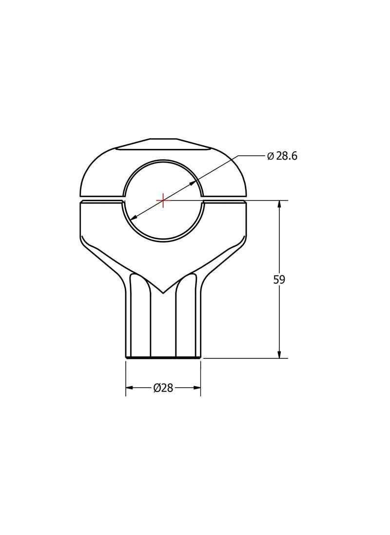 CNC Racing universele riserset hoogte 59mm Ducati Hypermotard 1100S (2007-2009)