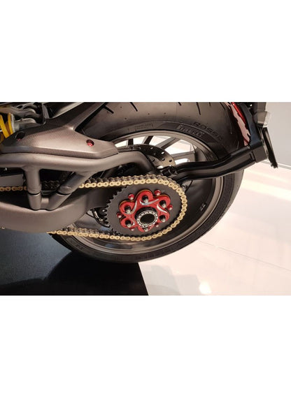 Titanium rear wheel nut Ducati RH bicolor