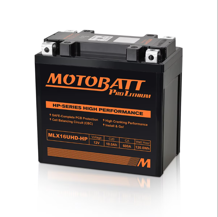 Motobatt MLX16UHD-HP Pro Lithium "High Performance" Accu 12V / 600CCA (10.0Ah +Protectie)