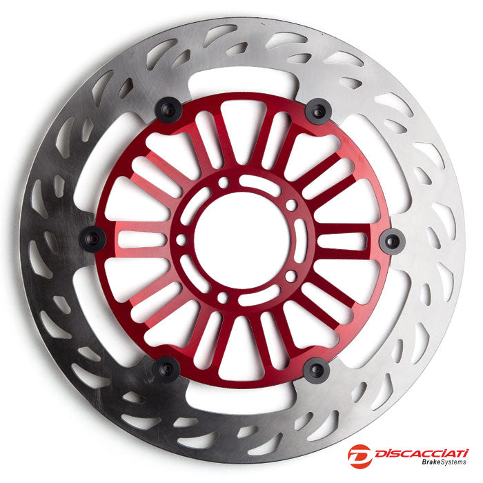 Discacciati voorremschijf 320 mm Ducati Monster 1200 (2014-2016) - rode naaf