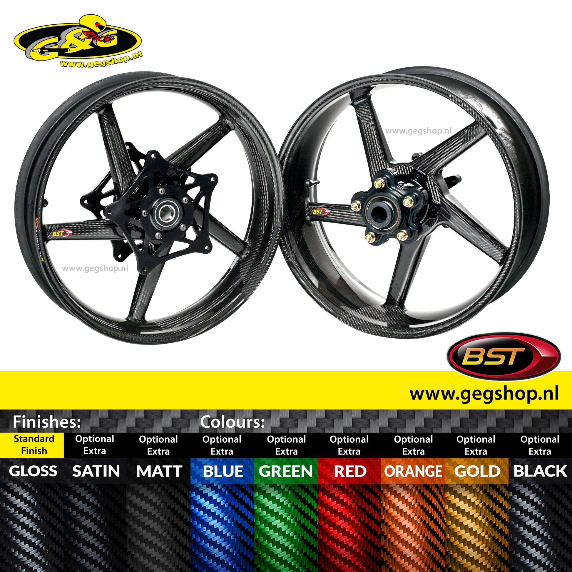 BST Carbon Achtervelg Diamond TEK 6,0 x 17" Suzuki GSX-R1000 (2005-2008)