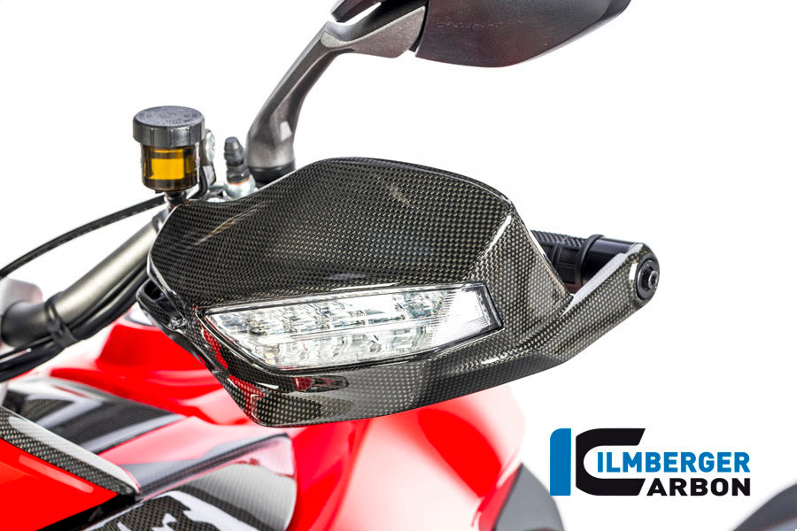 Handkap handbeschermer met montagepunten knipperlichten links glanzend carbon Ducati Multistrada Enduro 1200 (2016-2018)