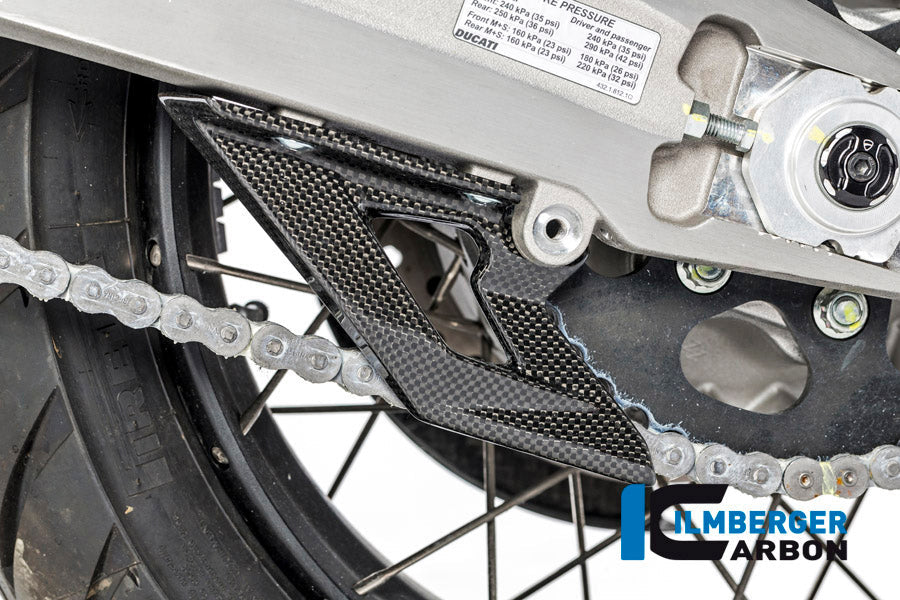 Kettingbeschermer onder achterbrug (Shark Fin)  glanzend carbon Ducati Multistrada V2 (2022-2024)