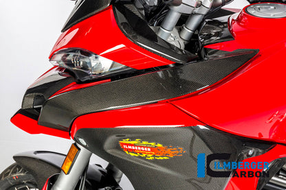Tank en Luchtinlaat cover links glanzend carbon Ducati Multistrada V2S (2022-2024)