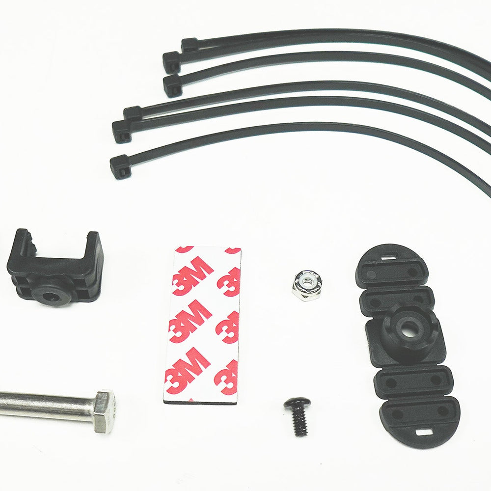 
                  
                    The fastener kit from Evotech Motorcycle USB Charger for the Yamaha Tenere 700 Rally Edition includes a range of fitting accessories for the rider to adapt the motorcycle part to their preferred mounting point. 
                  
                