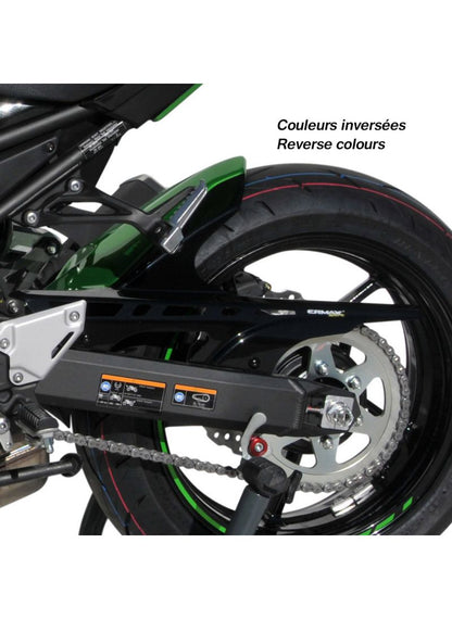 Ermax achterspatbord (hugger) Kawasaki Z900 2020-2024 Candy Lime Green 3 (51P) & Metallic Spark Black - Outlet