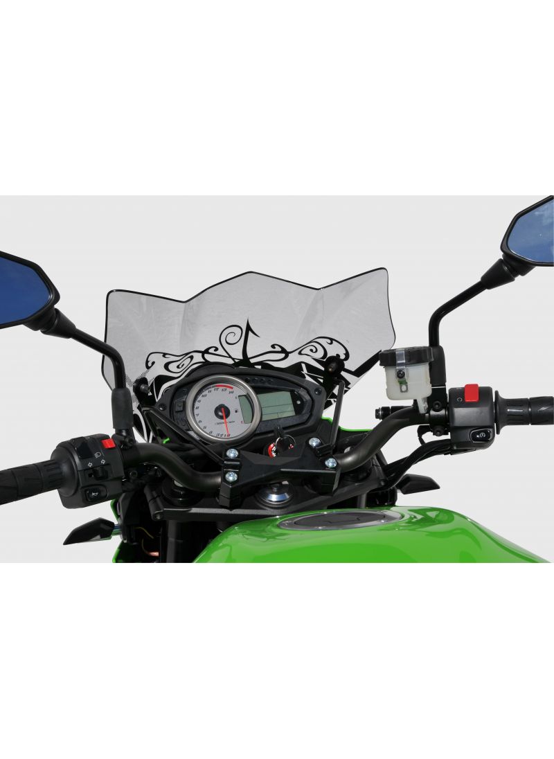 Ermax Sport Double Bubble flyscreen windshield 29cm Z750 2007-2013 - Z1000-style (incl. installation kit)