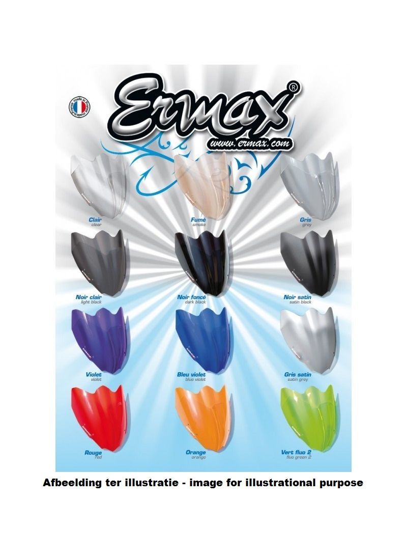 Ermax Sport Double Bubble flyscreen windshield 29cm Z750 2007-2013 - Z1000-style (incl. installation kit)