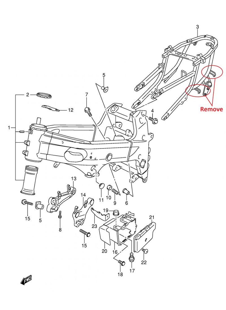 Ermax undertail Suzuki TL1000R 1998-2002