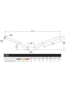 Fatbar stuur 22-29mm universeel CNC Racing Triumph Trident (2025+)