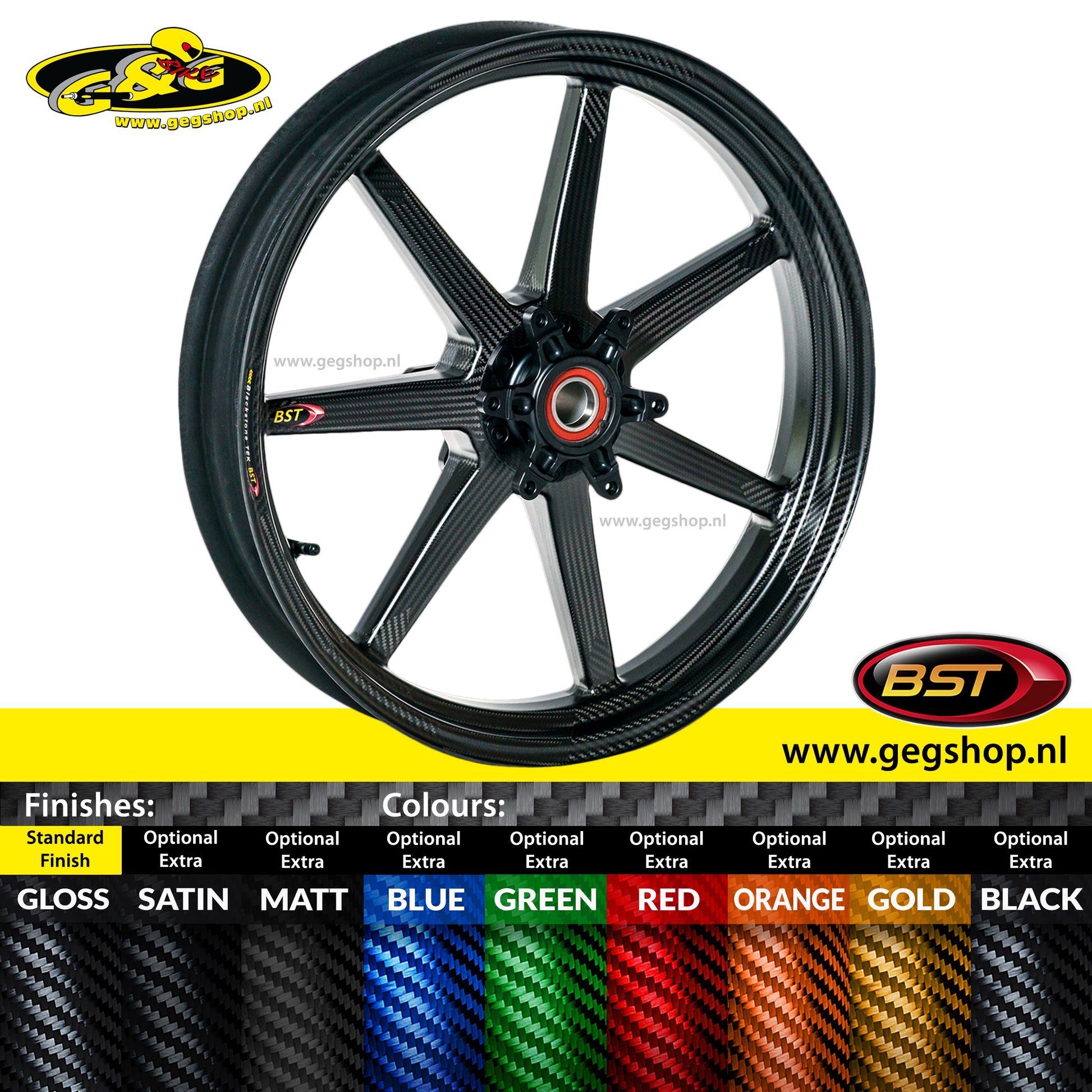 BST Carbon Voorvelg Mamba TEK 3,5 x 17" Suzuki GSX-R1000 (2001-2004)
