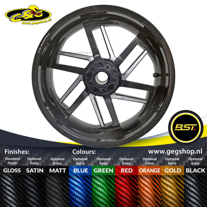 BST Reaper TEK 5.5x18'' carbon achtervelg voor Harley Davidson XL883 Sportster 883 (2008)