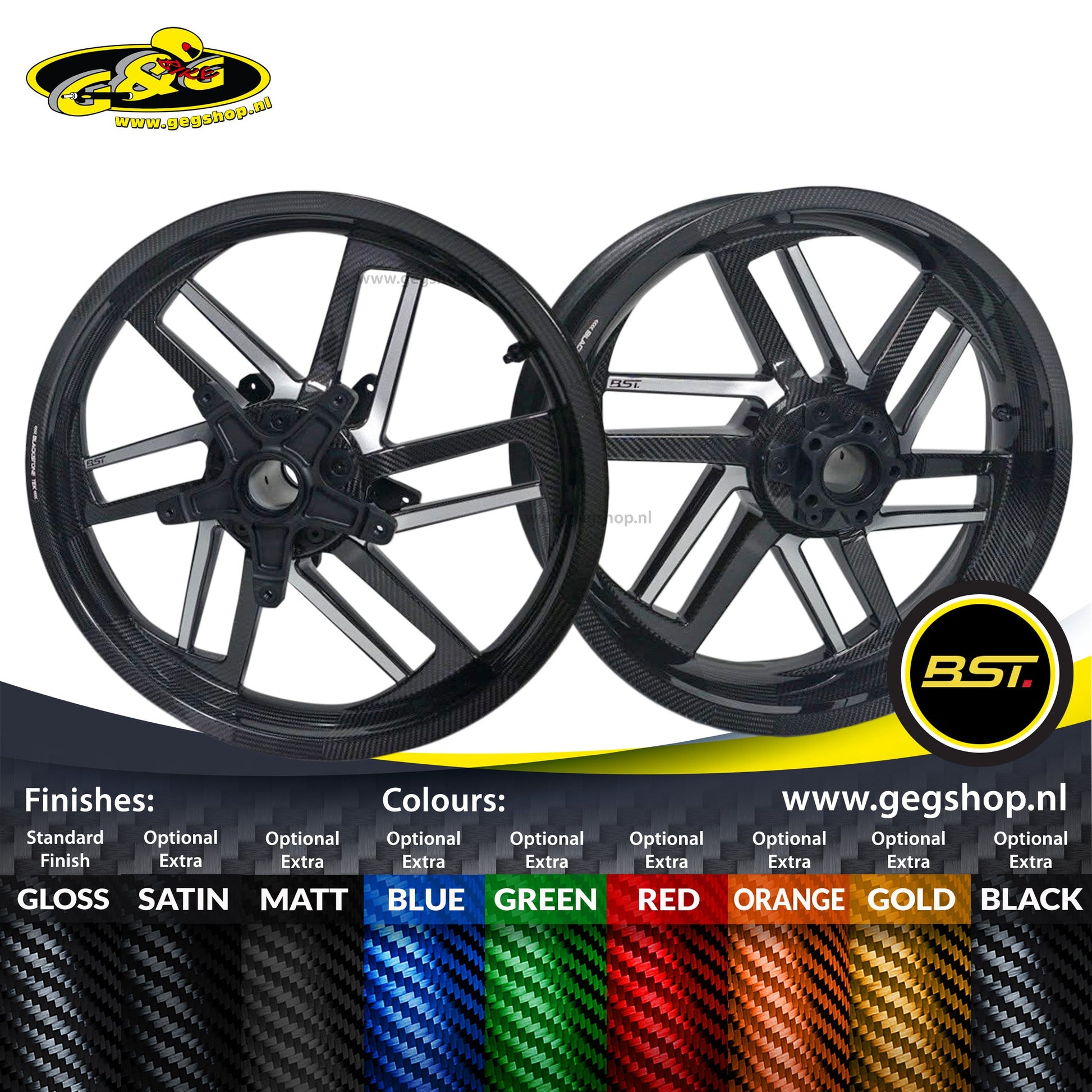 BST Reaper TEK 5.5x18'' carbon achtervelg voor Harley Davidson FLHCS Heritage Classic 114 (2018-2020)