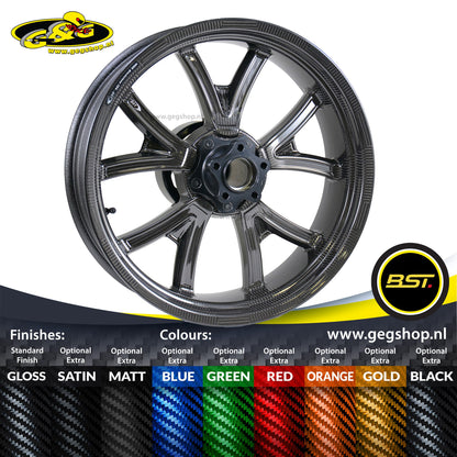 BST Torque TEK 6x17'' carbon achtervelg voor Harley Davidson XL883N Iron 883 (2009-2019)