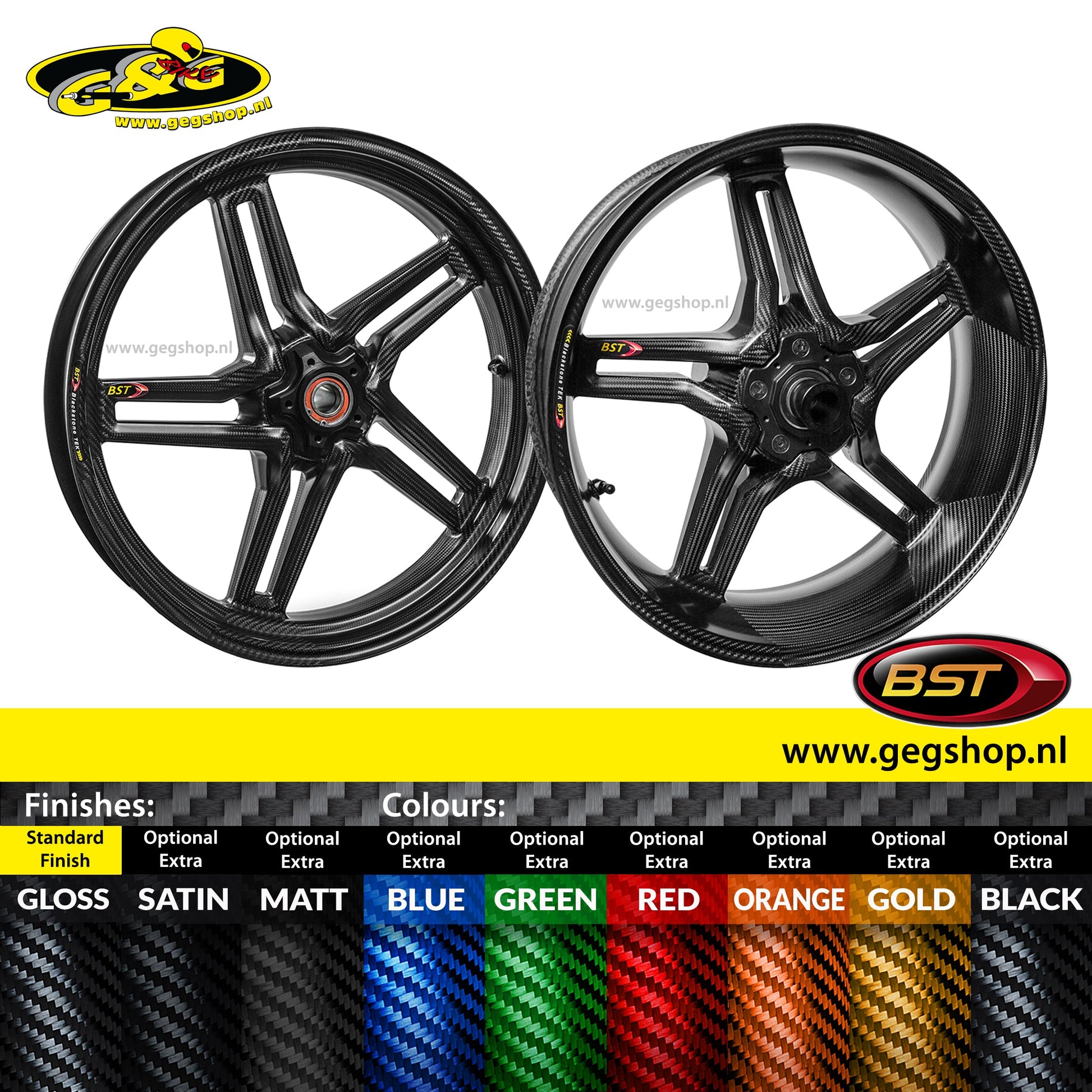 BST Carbon Achtervelg Mamba TEK 6,0 x 17" Ducati Hyperstrada 821 (2013-2015)