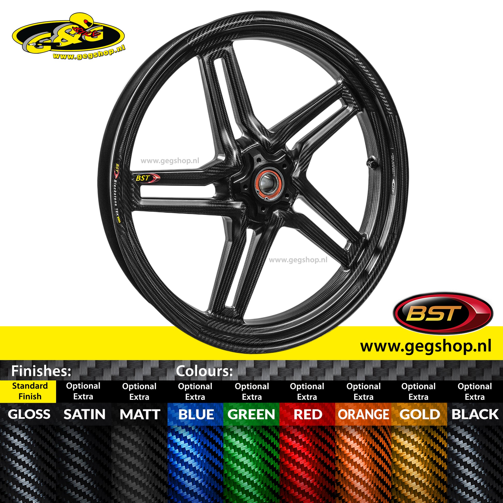 BST Carbon Achtervelg Rapid Tek 6,0 x 17" M 1000 R (2023-2024)