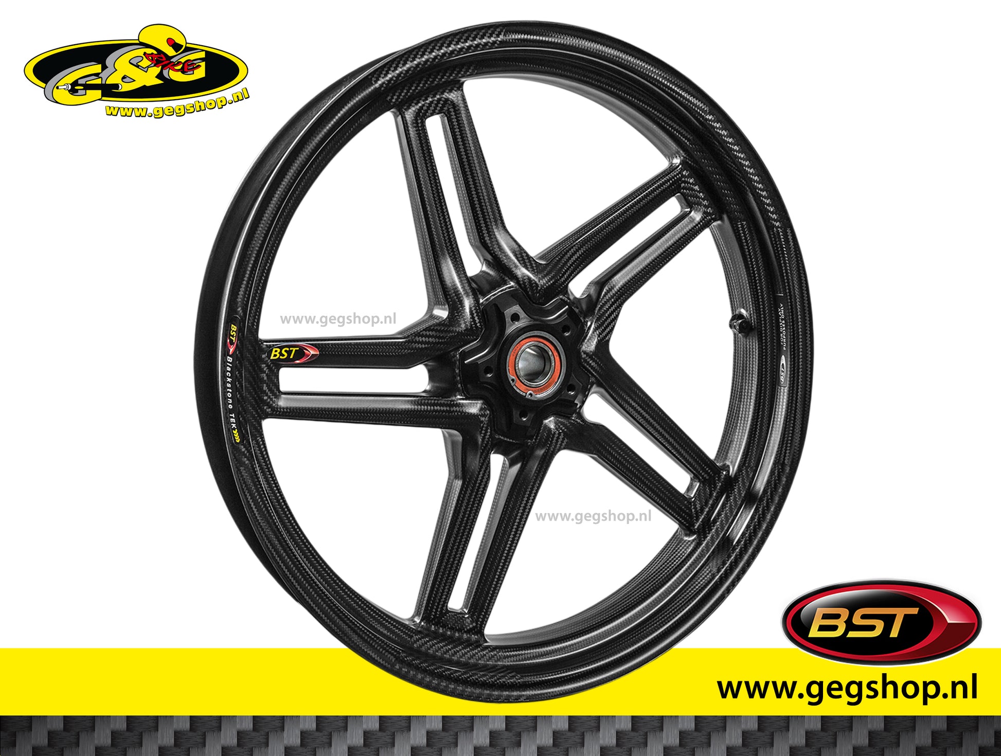 BST Star TEK achtervelg carbon 6,0 x 17" Ducati Monster 821 (2018-2021)