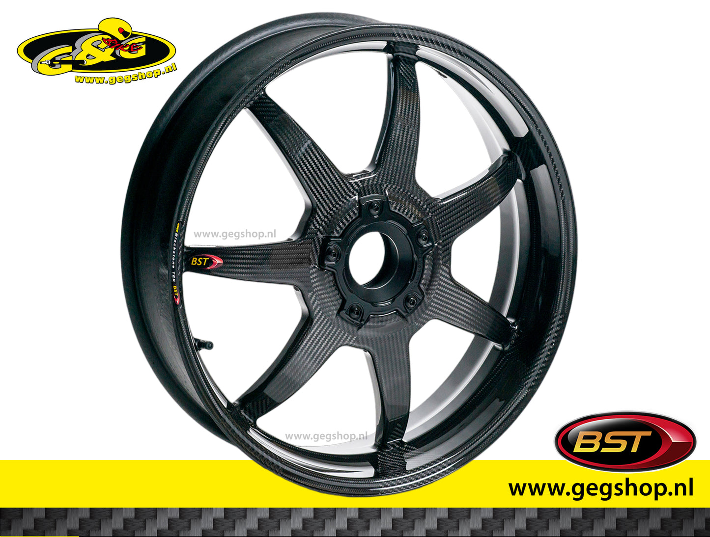 BST Carbon Achtervelg Mamba TEK 6,0 x 17" Ducati Monster S2R 800 1000 2005 t/m 2008
