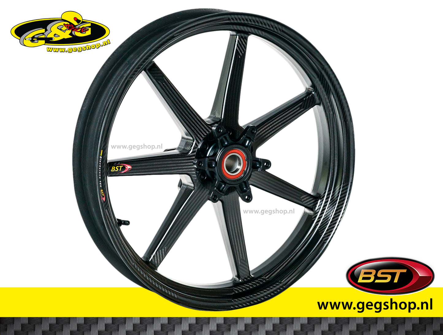 BST Carbon Voorvelg Mamba TEK 3,5 x 17" Ducati Monster S2R 800 1000 2005 t/m 2008