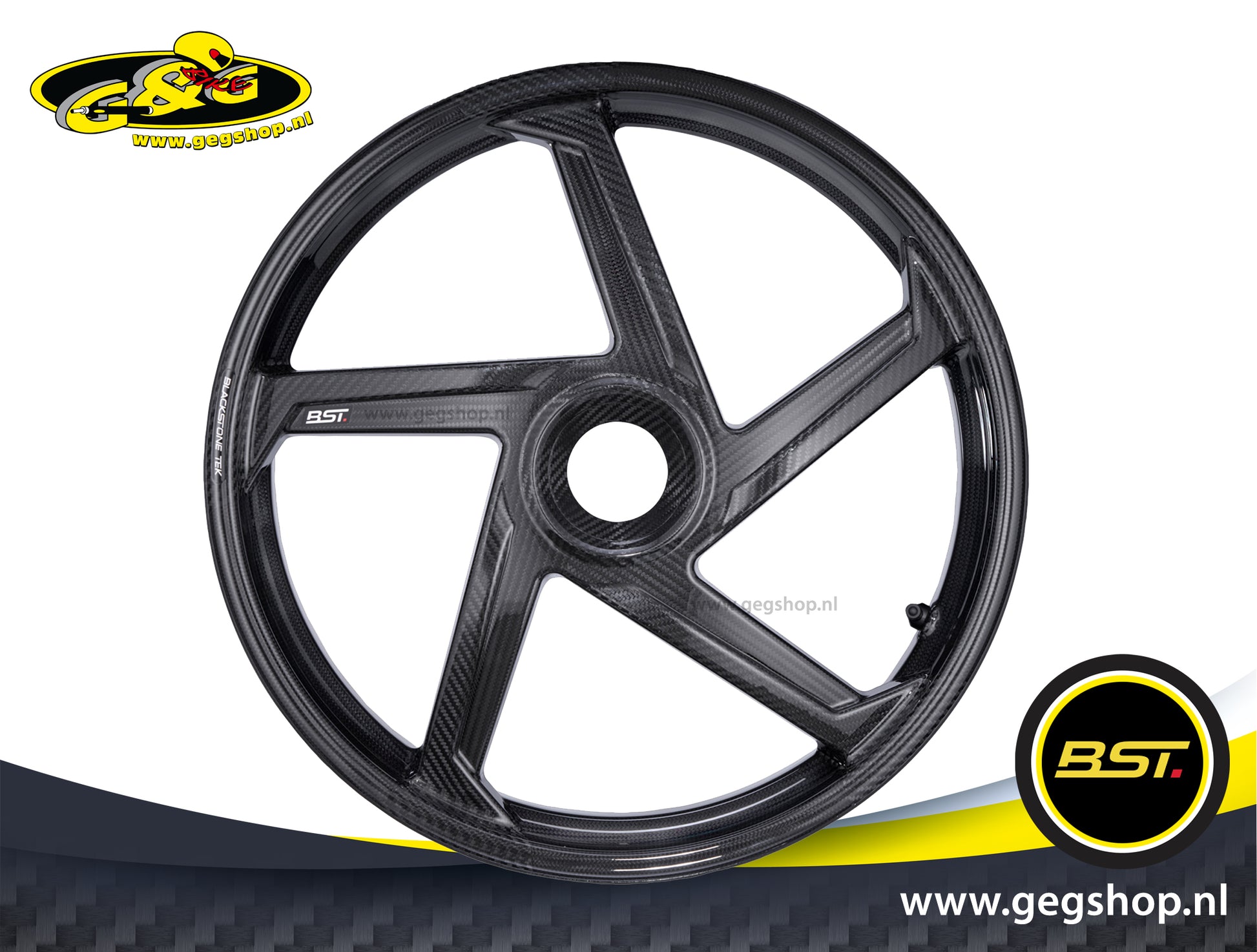 BST Star TEK voorvelg carbon 3,5 x 17" MV Agusta F4 1000 25mm achteras (2017+)