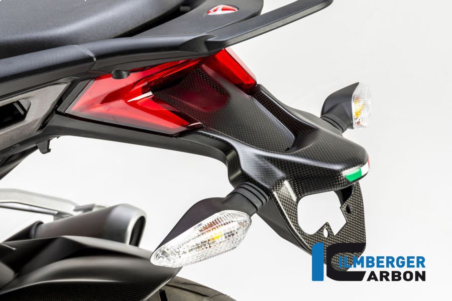 Cubierta de soporte de matrícula Matt Carbon - Ducati Multistrada 1200S D Air (2015-2017)