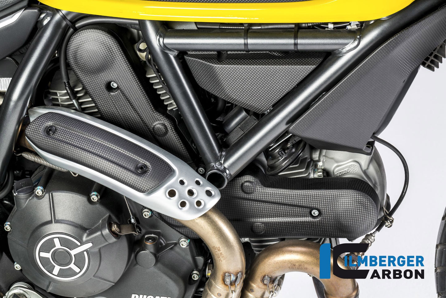 Couvercle de ceinture de distribution horizontale Matt Carbon - Ducati Scrambler Icon Dark (2020-2022)