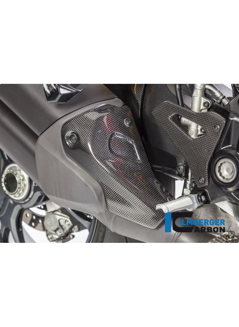 Glossy carbon exhaust heat shield side Monster 1200R