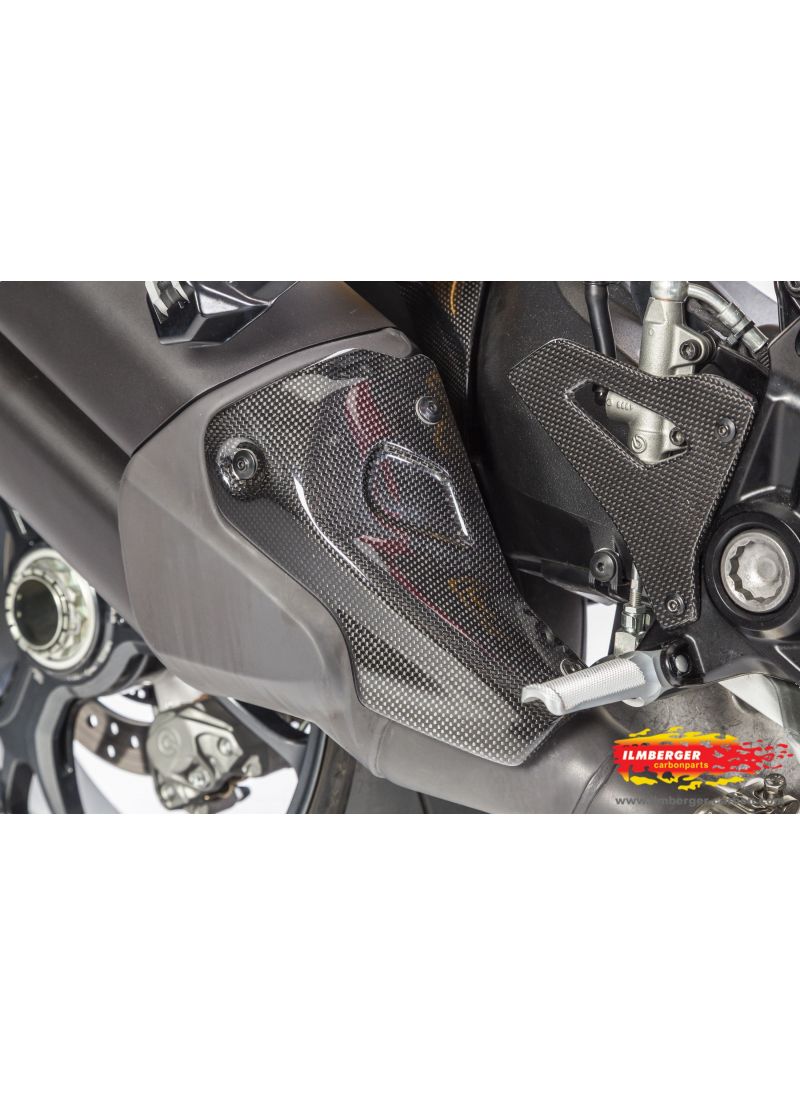 Mat carbon exhaust heat shield side Monster 1200R