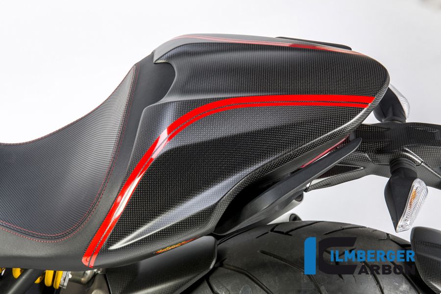 Cubierta de asiento de carbono Mat Ducati Monster 821 Stripe (2016-2017)