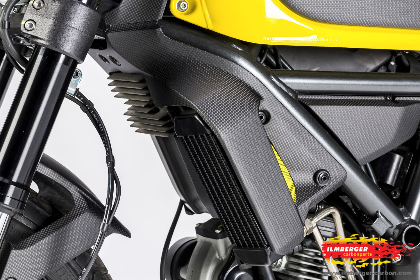 COUVERTURE DU RADIATEUR GAUCHE MATT Carbon - Ducati Scrambler Icon Dark (2020-2022)