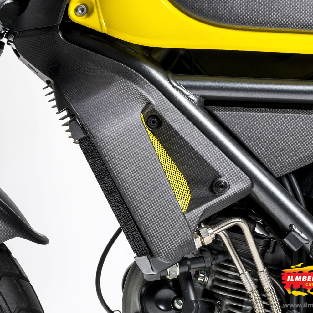 COUVERTURE DU RADIATEUR GAUCHE MATT Carbon - Ducati Scrambler Icon Dark (2020-2022)