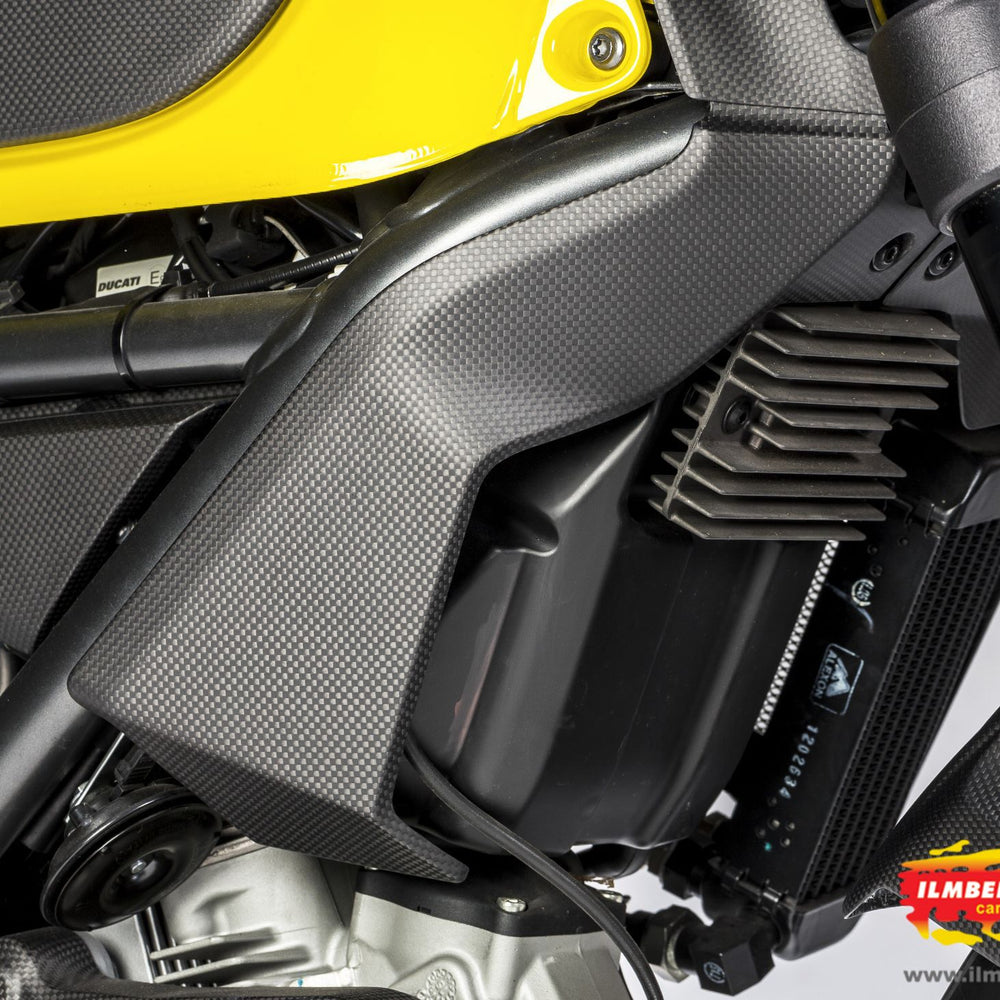 Couverture de radiateur à droite Matt Carbon - Ducati Scrambler Classic (2015-2018)