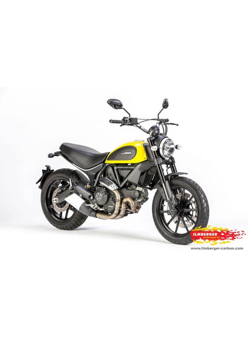 Radiator cover right matt carbon - Ducati Scrambler