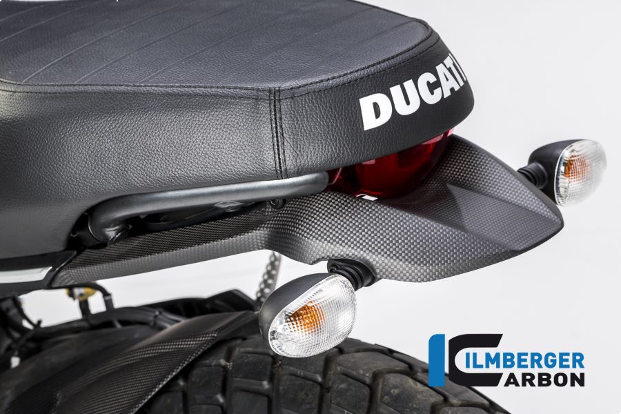 Cubierta de subtrama trasero e indicador Matt Carbon - Ducati Scrambler Urban Enduro (2015-2016)