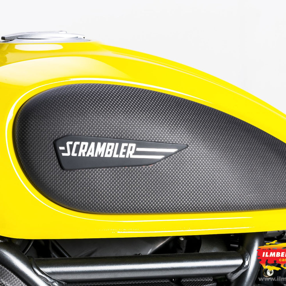 Tank cover left mat carbon - Ducati Scrambler