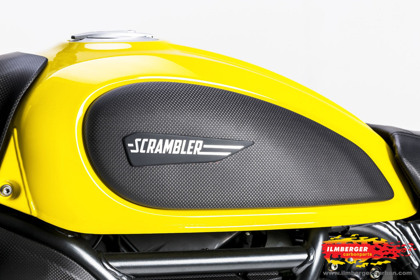 Tank cover left mat carbon - Ducati Scrambler