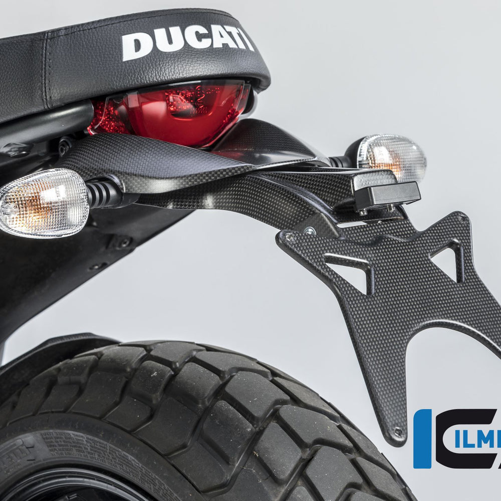 Upper license plate support matt carbon - Ducati Scrambler