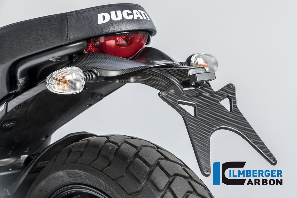 Upper license plate support matt carbon - Ducati Scrambler