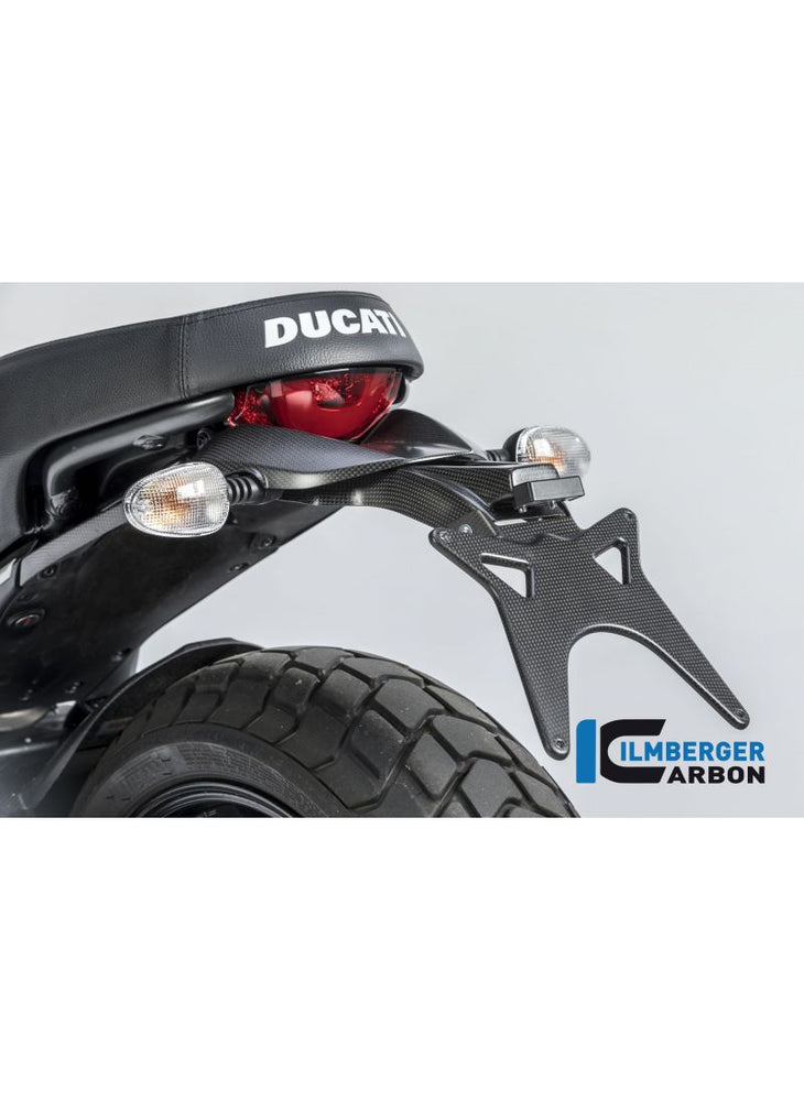 Upper license plate support matt carbon - Ducati Scrambler