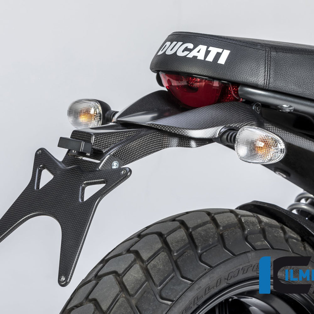 Upper License Plate Support Matt Carbon - Ducati Scrambler Icon Dark (2020-2022)