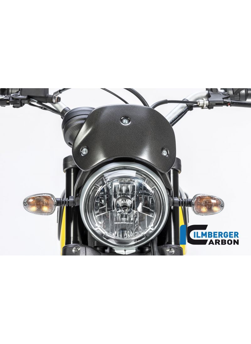 Windshield (flyscreen) matt carbon - Ducati Scrambler